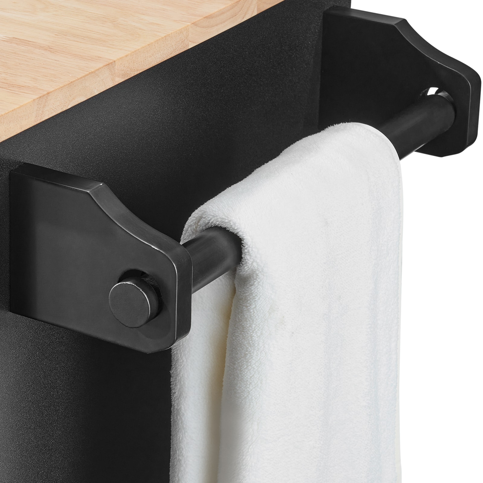Kitchen Island Cart Storage Cabinet Serving With Drawer & Trash Cabinet_voghion.com